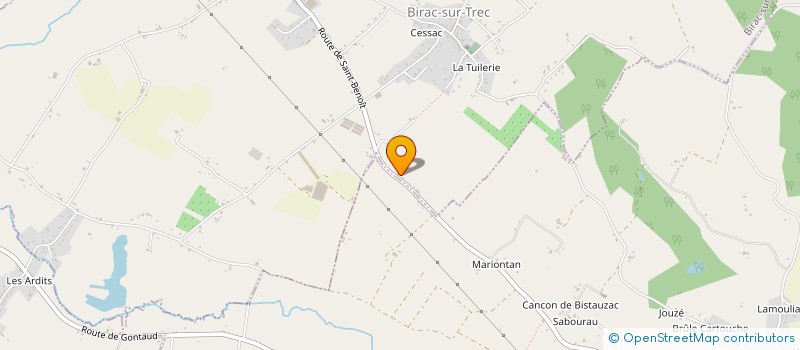 localisation de l'entreprise TRAIL-RANDO  BIRAC-SUR-TREC