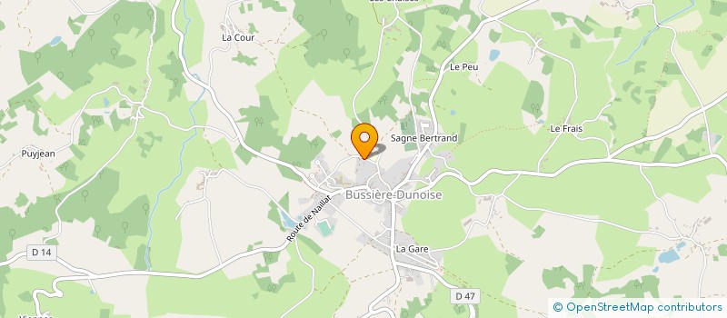localisation de l'entreprise TRAINE BOIS  BUSSIERE-DUNOISE