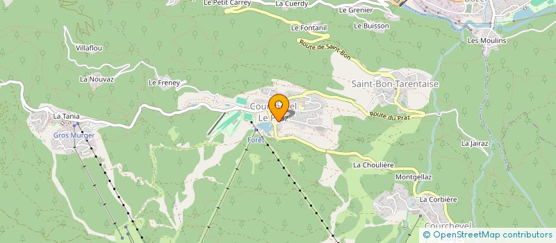 localisation de l'entreprise TRAINEAU EVASION à COURCHEVEL