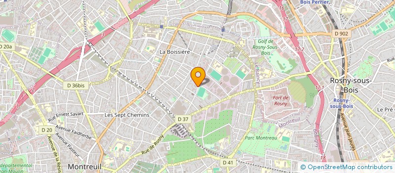 localisation de l'entreprise TRAIT D'UNION à MONTREUIL