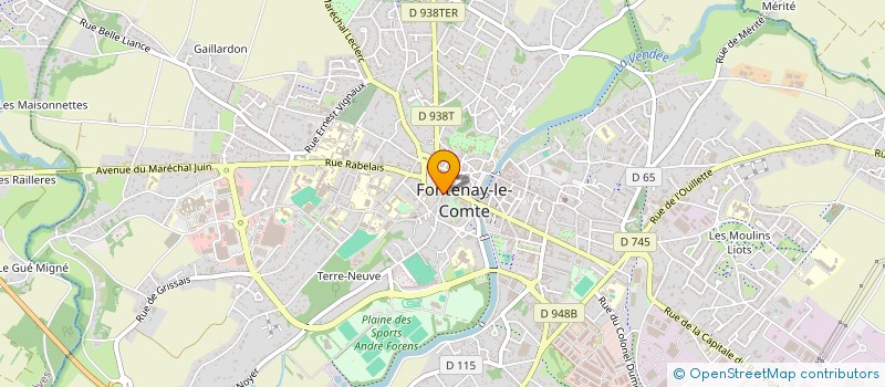 localisation de l'entreprise TRAIT D'UNION  FONTENAY-LE-COMTE