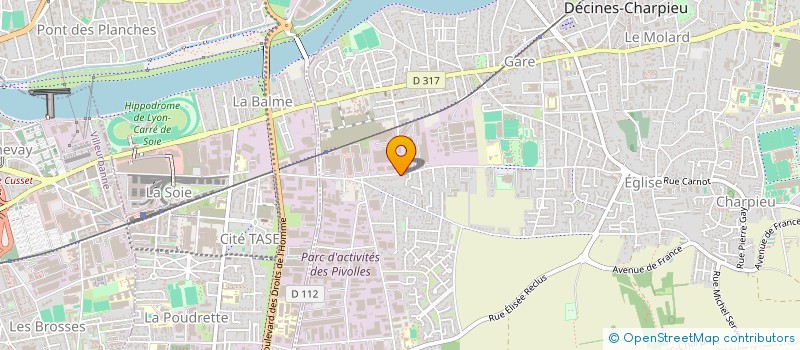 localisation de l'entreprise TRAIT D'UNION  DECINES-CHARPIEU