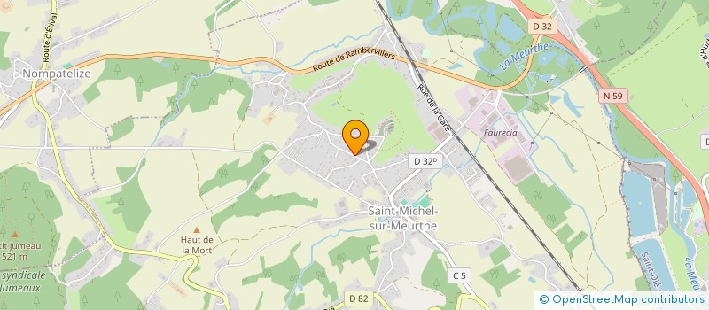 localisation de l'entreprise TRAIT D'UNION  SAINT-MICHEL-SUR-MEURTHE