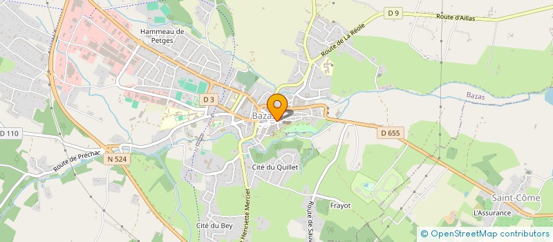 localisation de l'entreprise TRAIT D UNION AVENIR ET FORMATION à BAZAS
