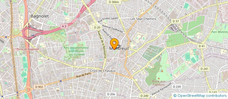 localisation de l'entreprise TRAIT D'UNION DES PARENTS INDEPENDANTS DE VILLEMOMBLE à MONTREUIL