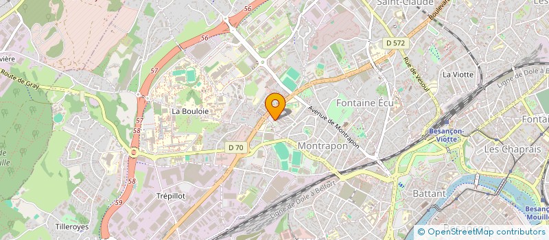 localisation de l'entreprise TRAIT D'UNION MONTRAPON  BESANCON