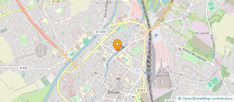 localisation de l'entreprise TRAIT D'UNION REINSERTION, AUTONOMIE ET DEVELOPPEMENT SOLIDAIRE à DOUAI