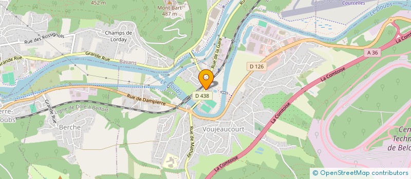 localisation de l'entreprise TRAITEMENT DE SURFACE ET PEINTURE INDUSTRIELLE  VOUJEAUCOURT