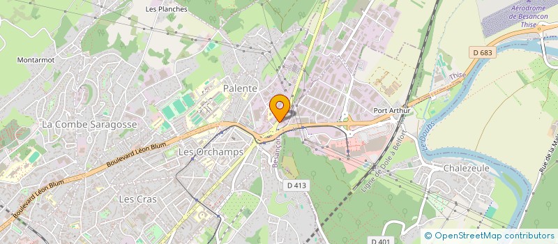 localisation de l'entreprise TRAITEMENT GENERAL DES EAUX à BESANCON