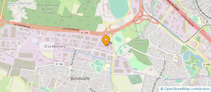 localisation de l'entreprise TRAITEMENT THERMIQUE ET DE SURFACE DE L'ESSONNE à BONDOUFLE