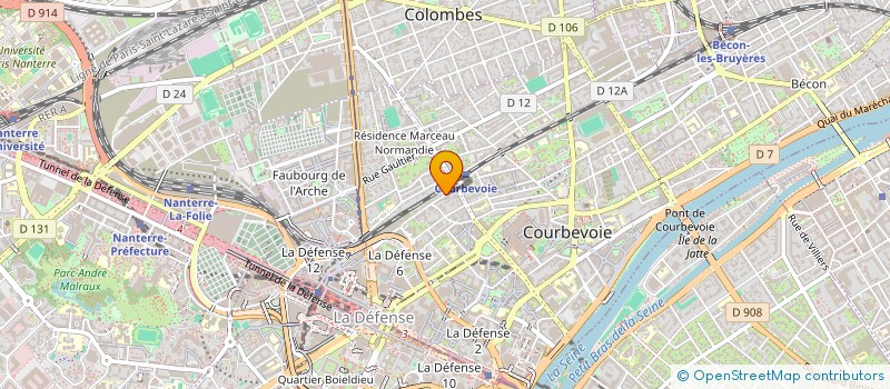 localisation de l'entreprise TRAITEMENTS ET GESTION INFORMATIQUE à COURBEVOIE