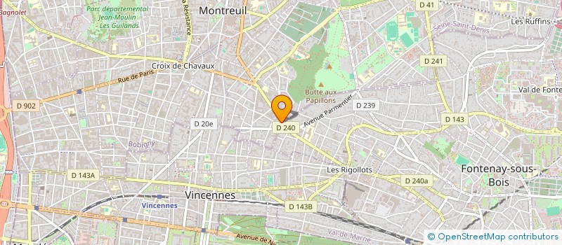 localisation de l'entreprise TRAITEUR GAGOU à MONTREUIL