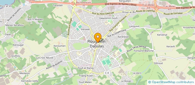 localisation de l'entreprise TRAITEUR LEONARD  PLOUGASTEL-DAOULAS