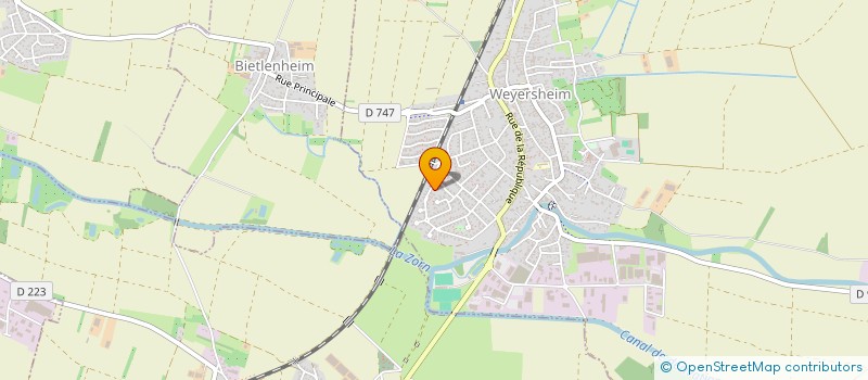 localisation de l'entreprise TRAITEUR PHILIPPE  WEYERSHEIM