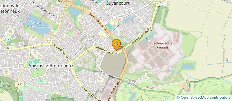 localisation de l'entreprise TRAJECTOIRE FORMATION  GUYANCOURT