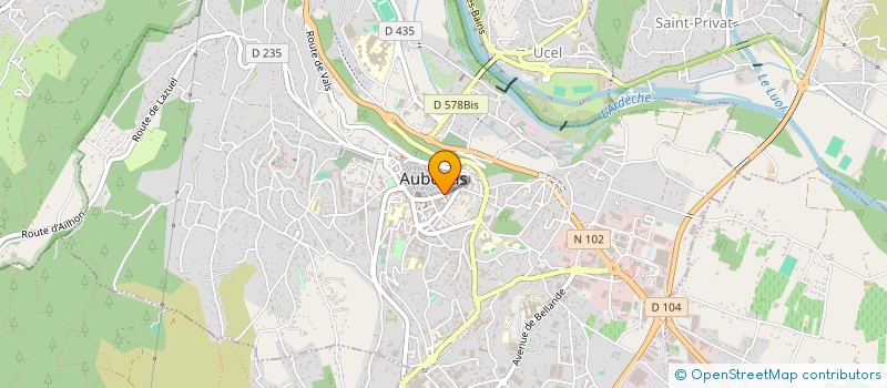 localisation de l'entreprise TRAJECTOIRES - ASSOCIATION DE PROFESSIONNELS DES METIERS D'ART DE L'ARDECHE à AUBENAS