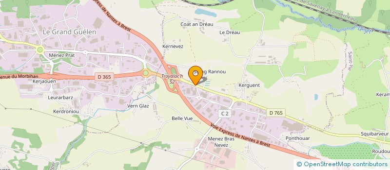 localisation de l'entreprise TRALO LOGISTICS à SAINT-EVARZEC