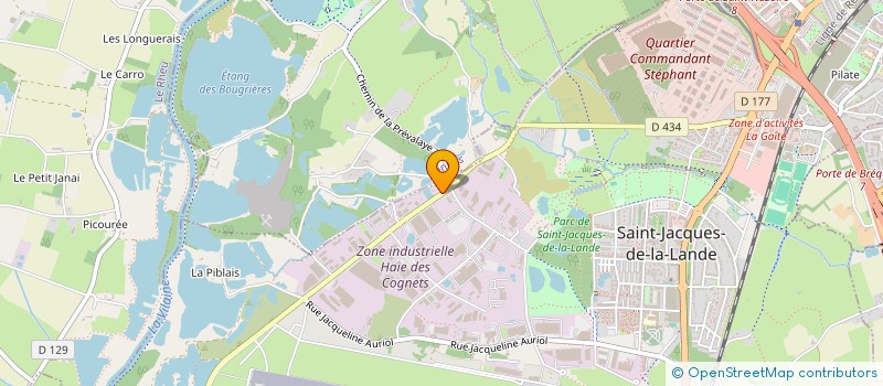 localisation de l'entreprise TRAMETALU à SAINT-JACQUES-DE-LA-LANDE