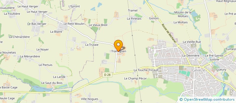 localisation de l'entreprise TRAMIGUEN à GEVEZE