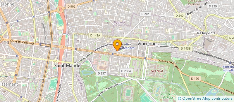 localisation de l'entreprise TRAMOND CARANONI à VINCENNES