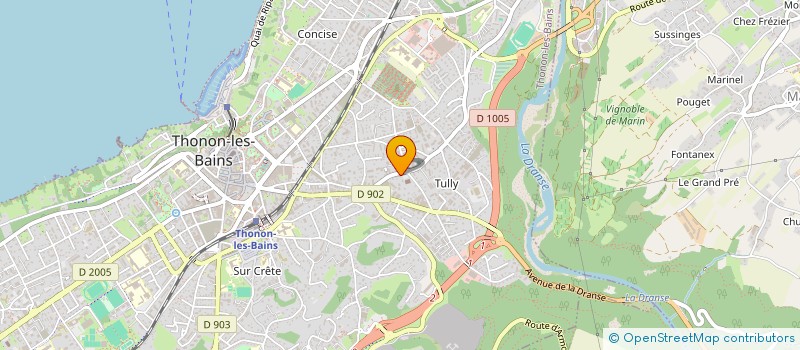 localisation de l'entreprise TRAMPOLINE&CIE à THONON-LES-BAINS