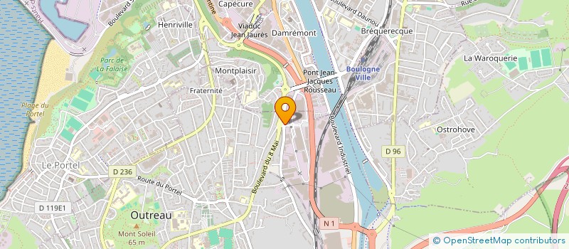 localisation de l'entreprise TRANS 2000  OUTREAU