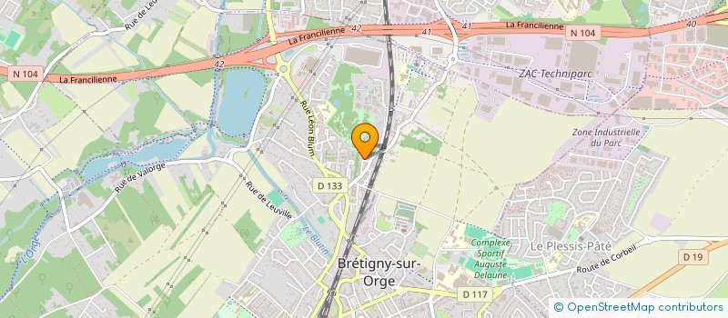 localisation de l'entreprise TRANS 4 SAISONS à BRETIGNY-SUR-ORGE