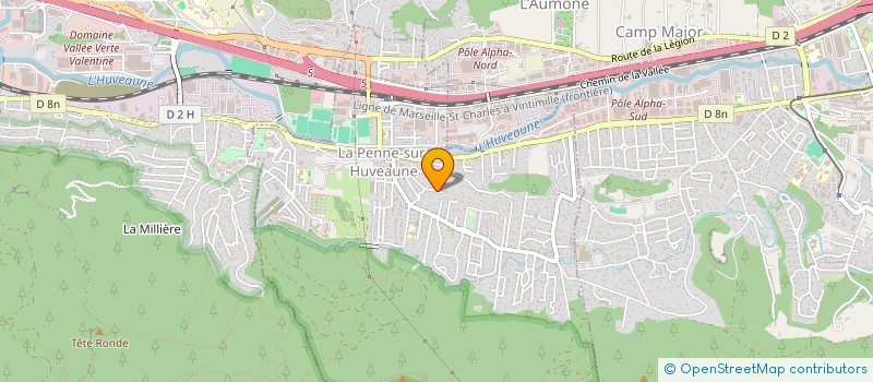 localisation de l'entreprise TRANS'ADHOC  LA PENNE-SUR-HUVEAUNE