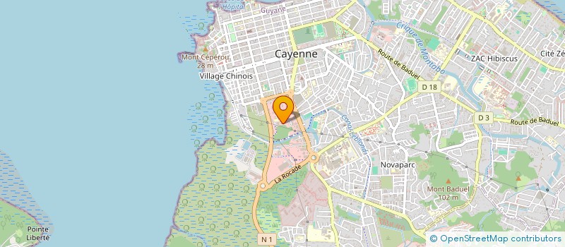 localisation de l'entreprise TRANS ALARMES REALISATIONS 2 à CAYENNE