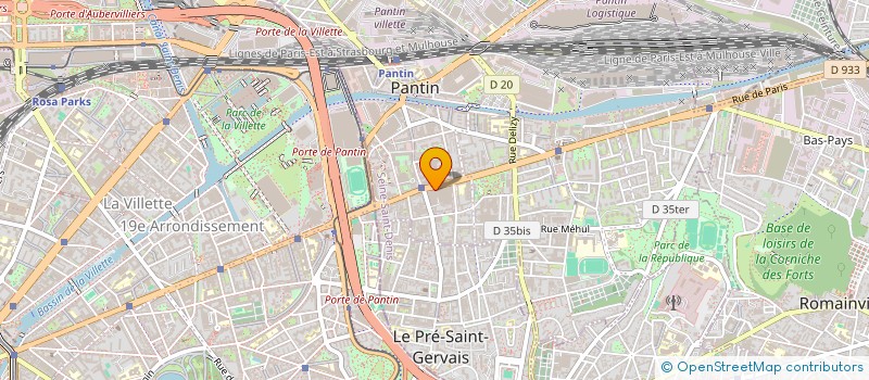 localisation de l'entreprise TRANS ALEX  PANTIN