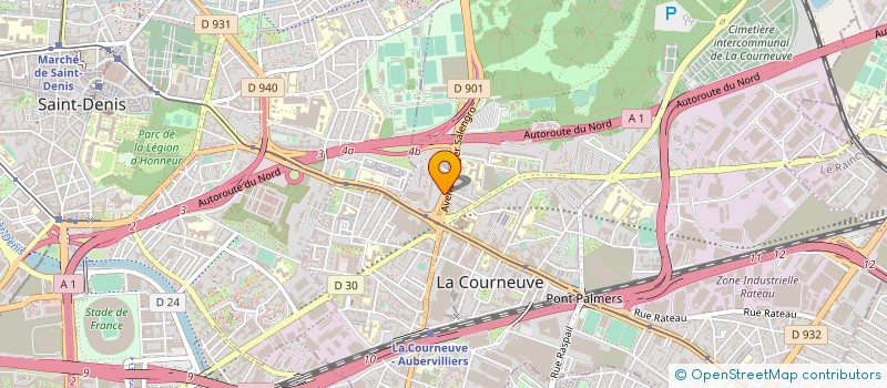 localisation de l'entreprise TRANS BALT REGIONAL à LA COURNEUVE