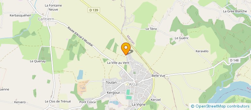localisation de l'entreprise TRANS BREIZH à ARZAL