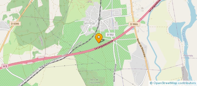 localisation de l'entreprise TRANS COLIS  SERNHAC