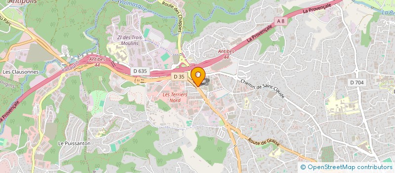 localisation de l'entreprise TRANS COLIS EXPRESS à ANTIBES