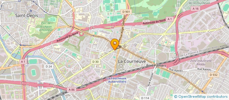 localisation de l'entreprise TRANS COLIS ROUTIER à LA COURNEUVE