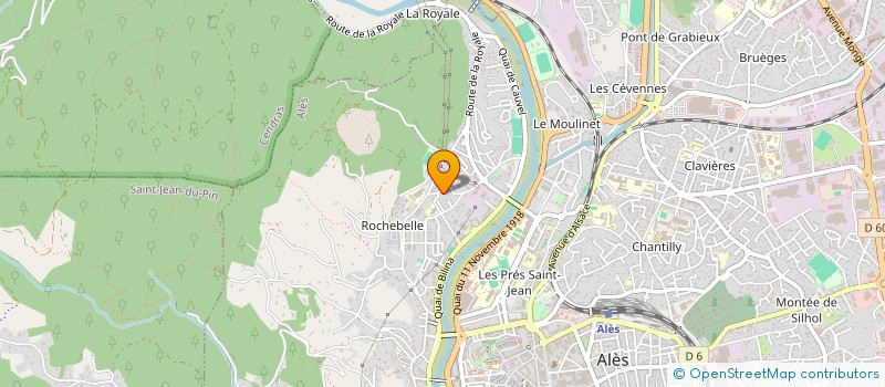 localisation de l'entreprise TRANS.COM 30 à ALES