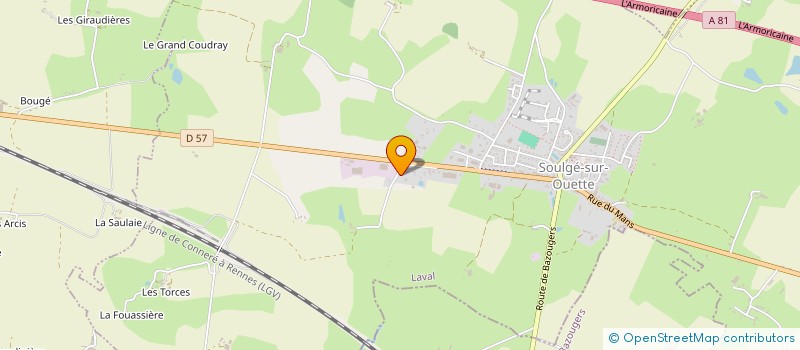 localisation de l'entreprise TRANS'COOP à SOULGE-SUR-OUETTE