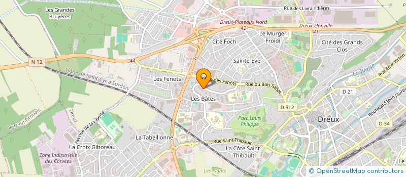 localisation de l'entreprise TRANS-DEM PARIS à DREUX