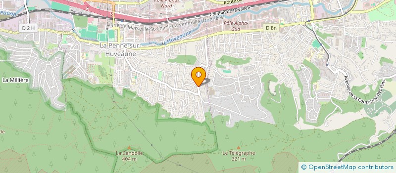 localisation de l'entreprise TRANS.DEV.  LA PENNE-SUR-HUVEAUNE