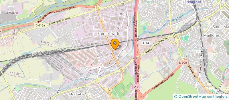 localisation de l'entreprise TRANS-EMBALLAGE  PERPIGNAN