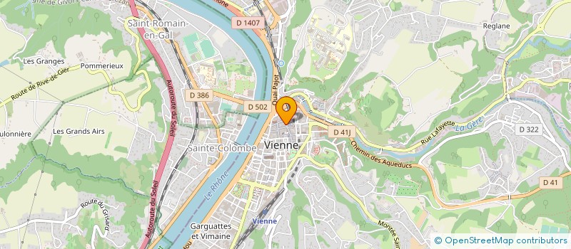 localisation de l'entreprise TRANS'ENVIRONNEMENT à VIENNE