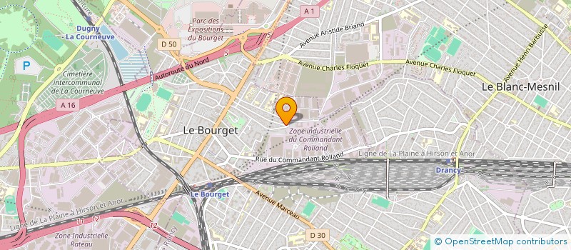 localisation de l'entreprise TRANS'EUROPE à LE BOURGET
