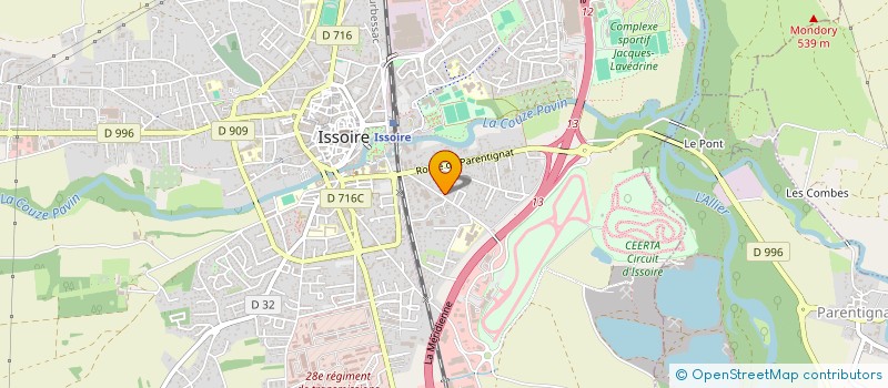 localisation de l'entreprise TRANS EUROPE AFRIQUE FROID  ISSOIRE