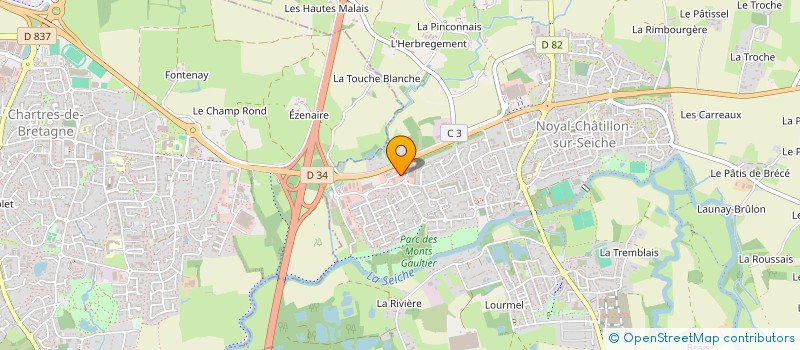 localisation de l'entreprise TRANS - HAM SARL à NOYAL-CHATILLON-SUR-SEICHE