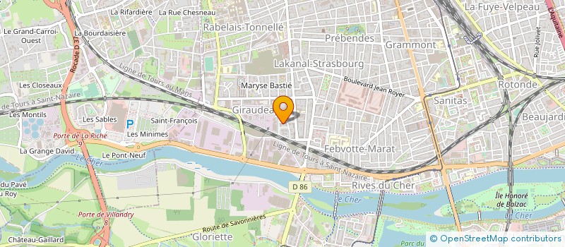 localisation de l'entreprise TRANS INFO TOURAINE  TOURS