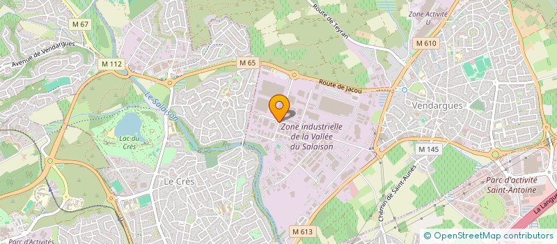 localisation de l'entreprise TRANS ISO à VENDARGUES