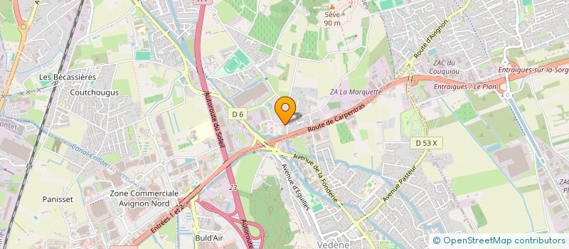 localisation de l'entreprise TRANS K/TP à SORGUES