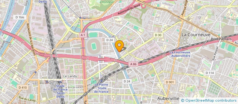 localisation de l'entreprise TRANS-MED à AUBERVILLIERS