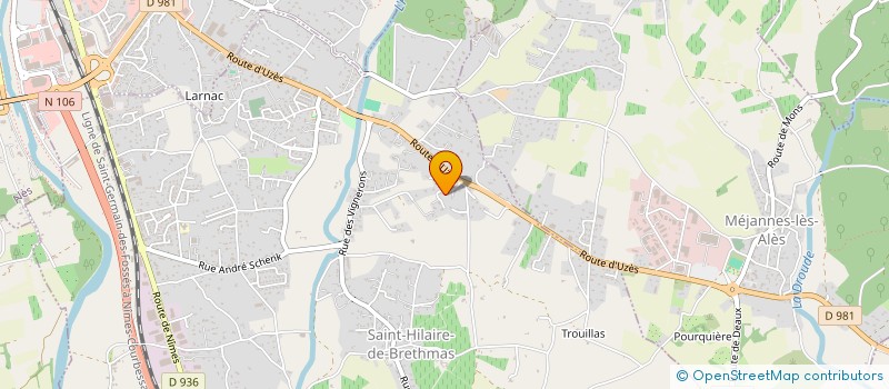 localisation de l'entreprise TRANS'MUSIC  SAINT-HILAIRE-DE-BRETHMAS