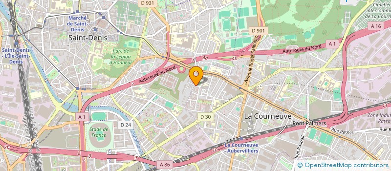 localisation de l'entreprise TRANS'NAS à LA COURNEUVE